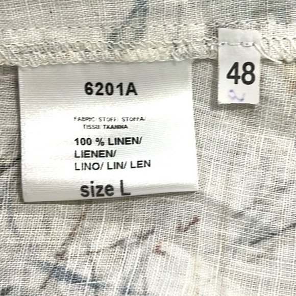 Yuvita, Butterflies & Tea Dress Luxury Linen Dress,Adorable Front Pockets,Size L - Picture 6 of 12